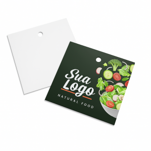 TAGS PADRÃO FURO Glossy Fotográfico 230g  4x0 Brilho Com Recorte 