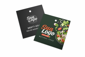 TAGS PADRÃO FURO Glossy Fotográfico 230g  4x4 Fosco Com Recorte Impressão frente e verso